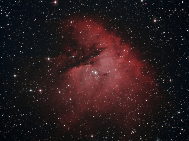 NGC281 - Эмиссионная туманность Пакман  в созвездии Кассиопеи (HaOIII)